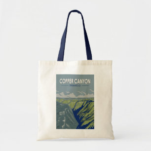 Tote Bag Copper Canyon Mexique Travel Art Vintage