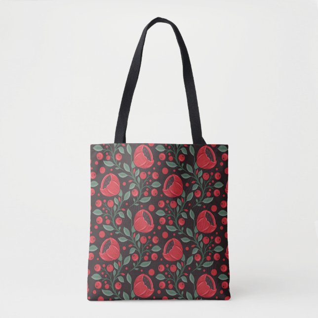 Tote Bag Coquelicots rouges (Devant)
