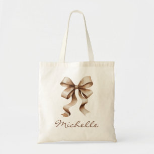 Tote Bag Coquette à l'aquarelle tendance féminine girly    