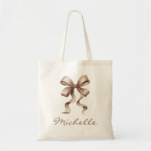 Tote Bag Coquette à l'aquarelle tendance féminine girly    