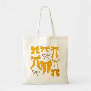 Tote Bag Coquette Jaune Fille Bows