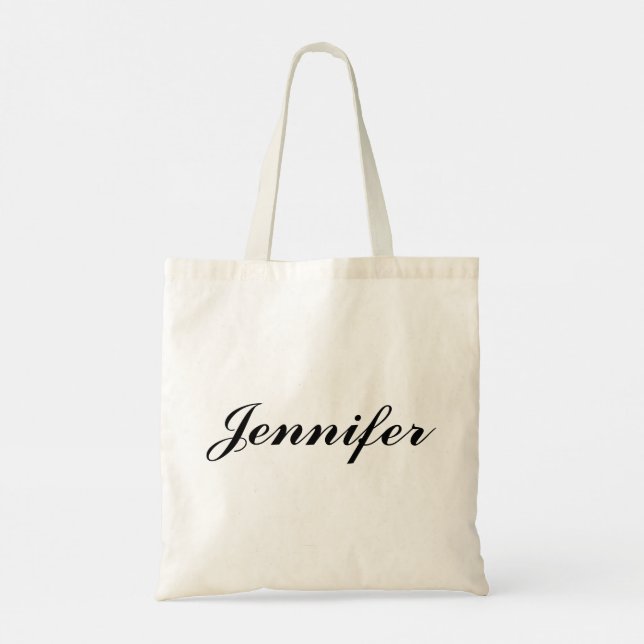 Tote Bag Coquette Moderne Personnaliser Nom  Demoiselle d'H (Dos)