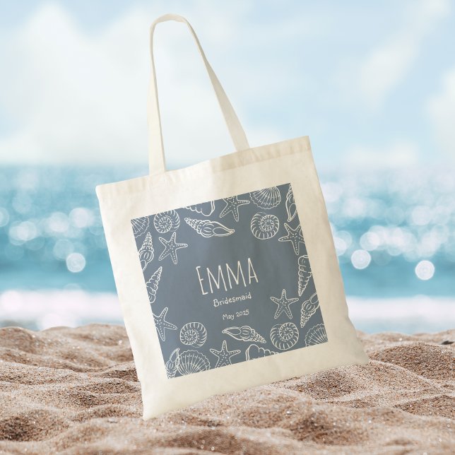 Tote Bag Coquillages et étoiles de mer modifiables Demoisel (Créateur téléchargé)