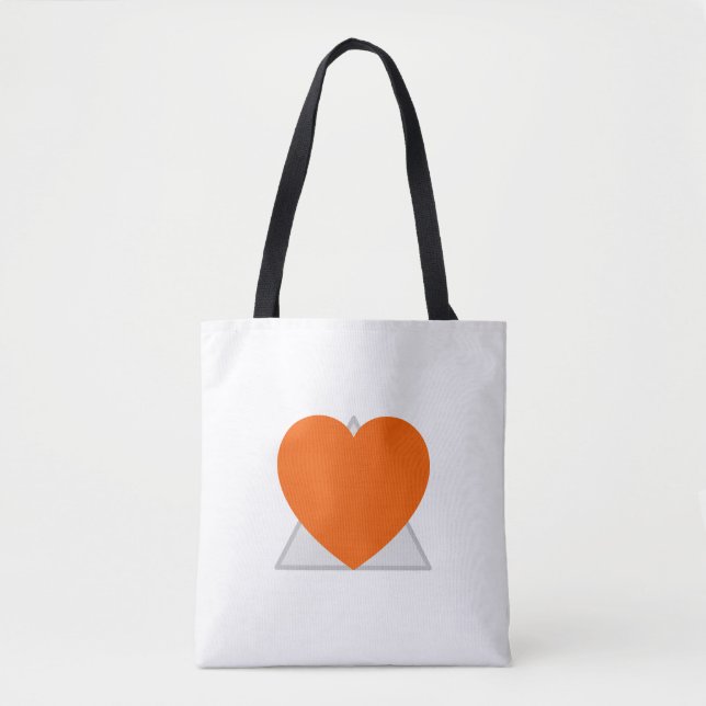 Tote Bag coração laranja (Devant)