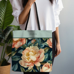 Tote Bag Coral Grunge Floral