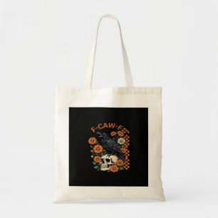 Tote Bag Corbeau F-Caw-F Drôle Halloween Gothique Créatif