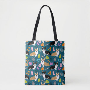 Tote Bag Corgi de séance d'entraînement de Corgis le tri