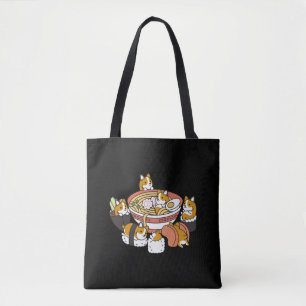 Tote Bag Corgi Ramen Sushi