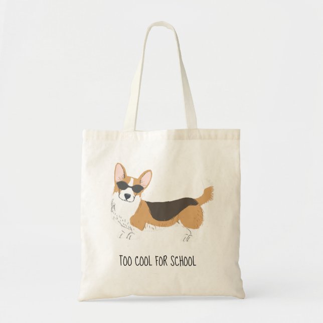 Tote Bag Corgi trop Cool (Devant)