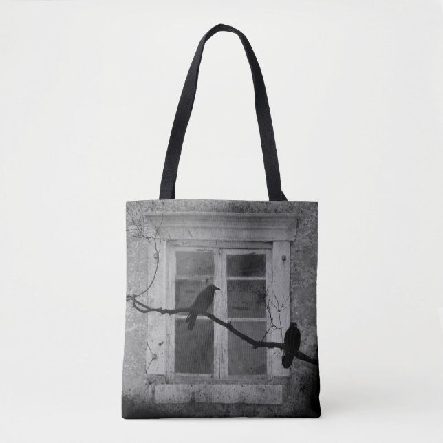 Tote Bag Corneilles à l'extérieur de ma fenêtre (Devant)