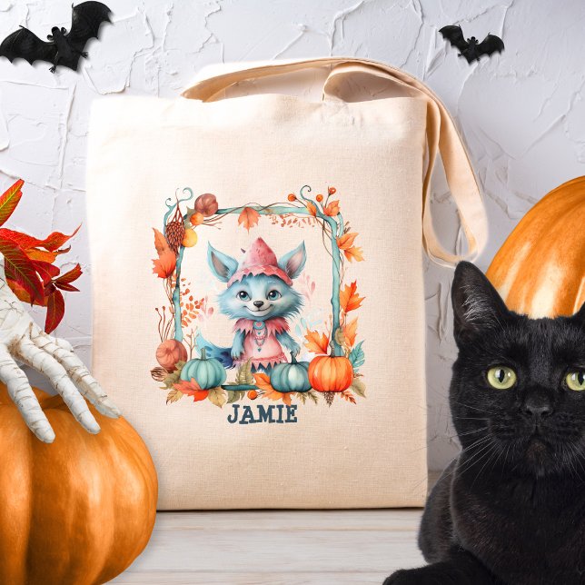 Tote Bag Correctif Halloween Éffrayant Cute Fox Citrouille (Créateur téléchargé)