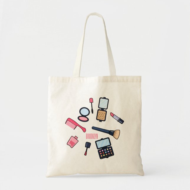 Tote Bag Cosmétique / maquillage illustration (Devant)
