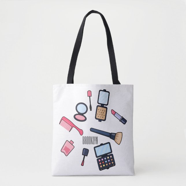 Tote Bag Cosmétique / maquillage illustration (Devant)
