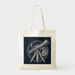 Tote Bag Cosmic Stargazer Télescope Vintage Art