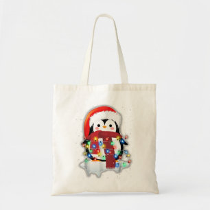 Tote Bag Costume de manchot de Noël joyeux