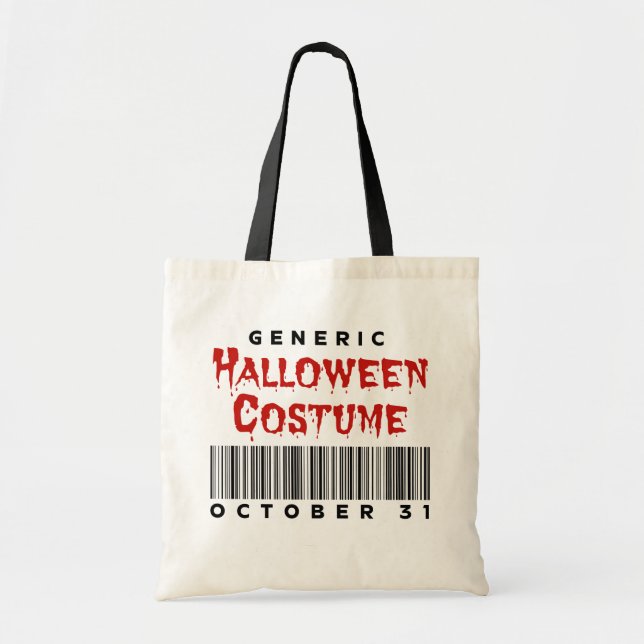 Tote Bag Costume d'Halloween Générique Code-Barres 31 octob (Devant)