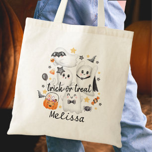 Tote Bag Costume mignon Éffrayant Fantôme Citrouille Hallow