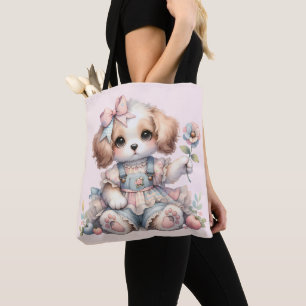 Tote Bag Cosy Kawaii Cottagecore Farmcore Chiot Style