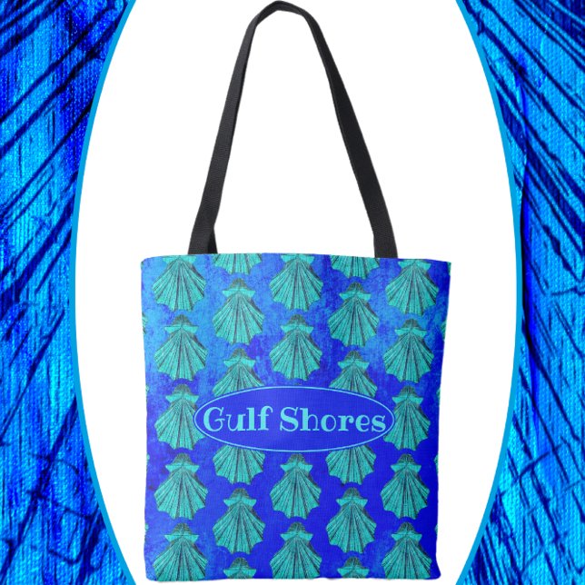 Tote Bag Côte du Golfe Alabama Joli coquille de pétoncle bl (Créateur téléchargé)