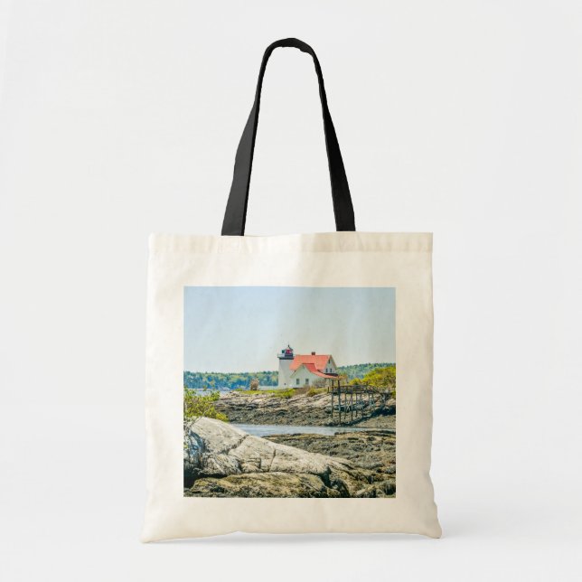 Tote Bag Côte du Maine Hendricks Head Phare (Devant)