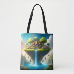 Tote Bag Cottage de l'île flottante enchantée - Fant lunair