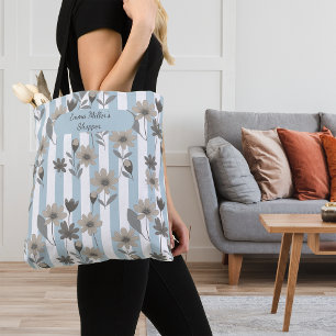 Tote Bag Cottagecore Fall Blossoms Nom personnalisé
