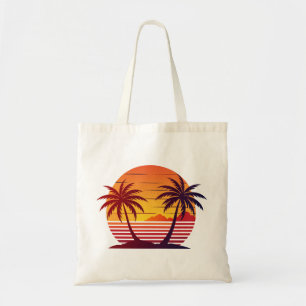 Tote Bag Coucher de soleil avec palmiers Vector-98803