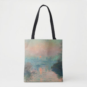 Tote Bag Coucher de soleil de Monet sur la Seine Impression
