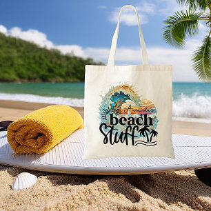 Tote Bag Coucher de soleil de vague océanique trucs de plag