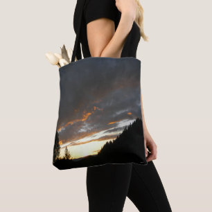 Tote Bag Coucher de soleil nuageux doré....