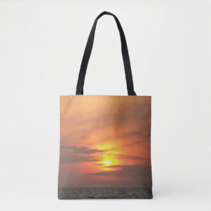 Tote Bag Coucher de soleil profond Horizon Océan Glow