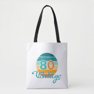 Tote Bag Coucher de soleil Rétro 80 Vintage en détresse