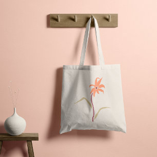 Tote Bag Coucher de soleil rosé Bloom silencieux
