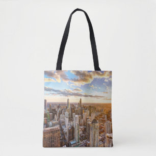 Tote Bag Coucher de soleil sur Chicago