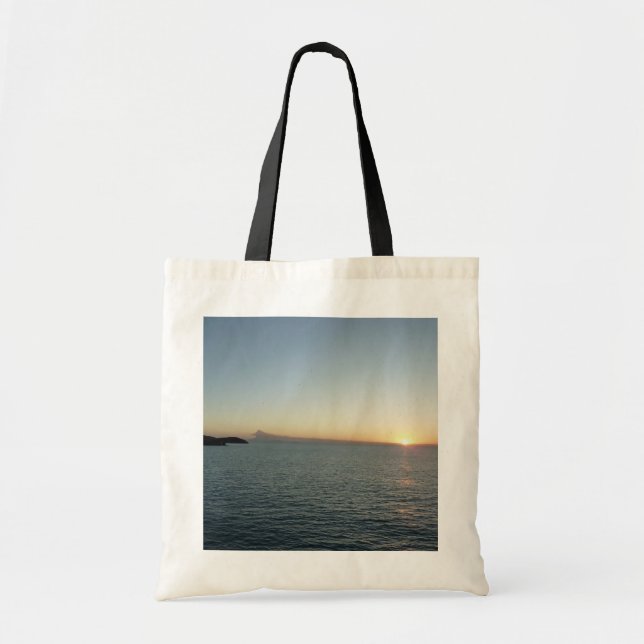 Tote Bag Coucher de soleil sur la mer de l'île Antigua II (Devant)