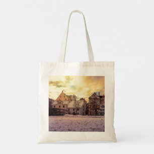 Tote Bag Coucher de soleil sur la rue à Riga
