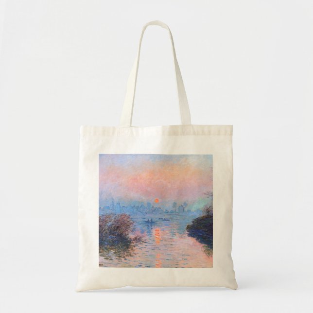 Tote Bag Coucher de soleil sur la Seine Claude Monet (Devant)