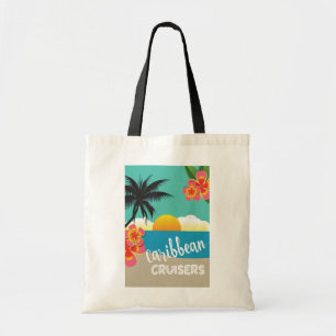 Tote Bag Coucher du soleil coloré de croiseur des Caraïbe