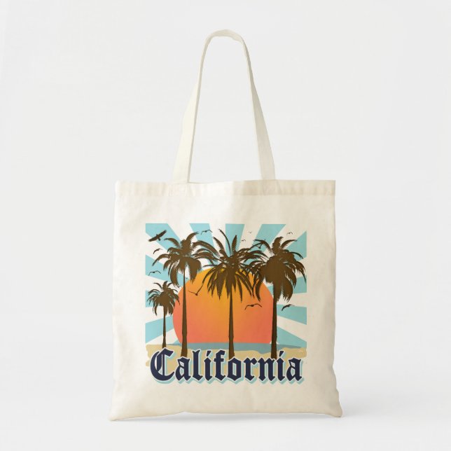 Tote Bag Coucher du soleil de cru de la Californie (Devant)