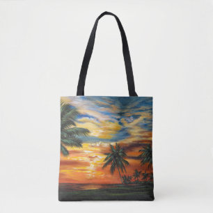 Tote Bag Coucher du soleil tropical renversant