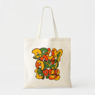 Tote Bag couleur de reggae de tambour et de basse - logo,