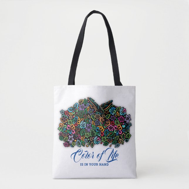 Tote Bag Couleur de vie élégante (Devant)