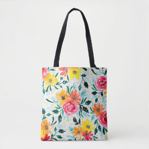 Tote Bag Couleur d'eau colorée de la flore
