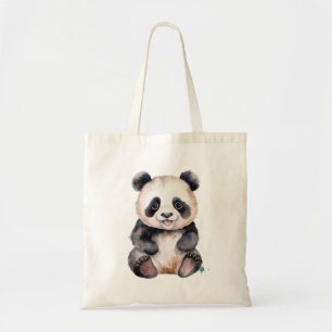 Tote Bag Couleur d'eau pour bébé panda