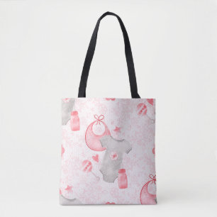 TOTE BAG COULEUR D'EAU ROSE & GRAY VÊTEMENTS DE FILLE DE BÉ