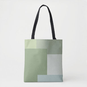 Tote Bag Couleur géométrique minimaliste Sage vert Tons