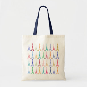 Tote Bag couleur motif Tour Eiffel