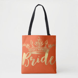 Tote Bag Couleur PixDezines Bride/Couronne/Or/do-it-yoursel