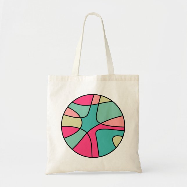 Tote Bag Couleur ronde Abstraite 160422(04) (Devant)