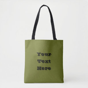 Tote Bag Couleur solide vert olive